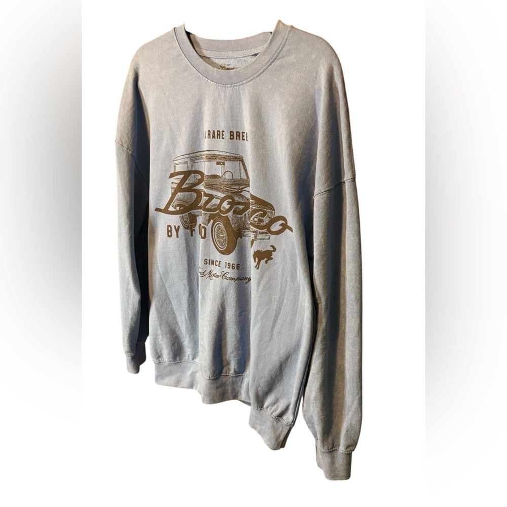 Ford Bronco “A Rare Breed” Graphic Crewneck Sweatshirt Men’s Large Blue Vintage - Picture 4 of 5